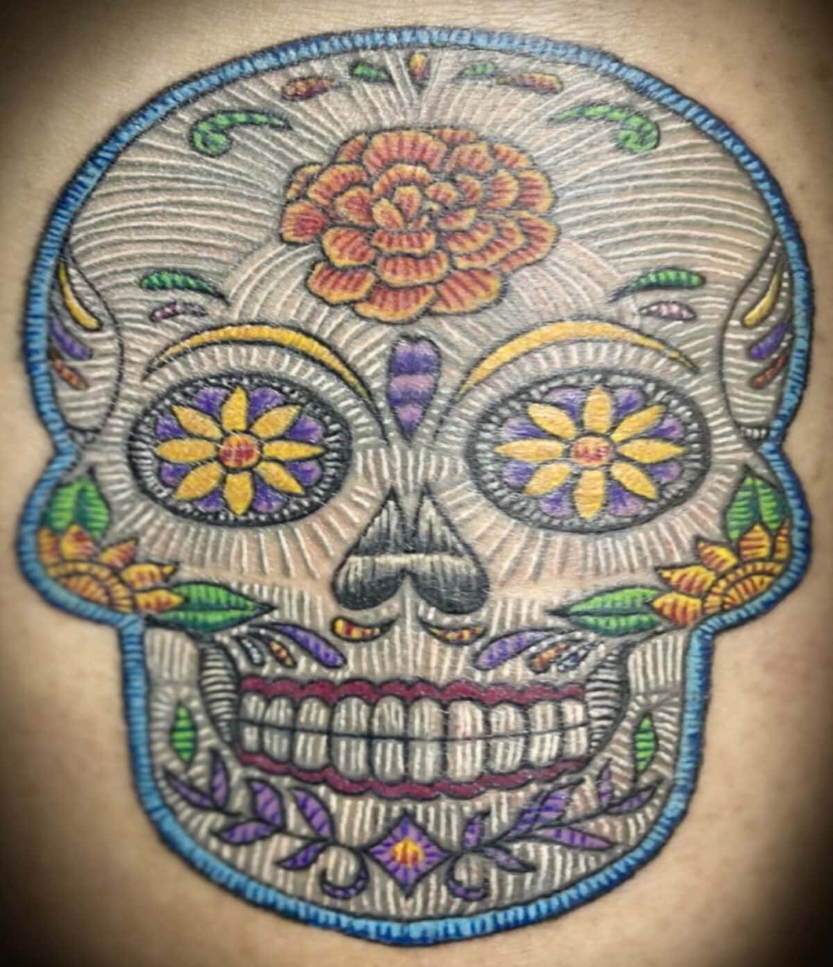 sugar skull patch